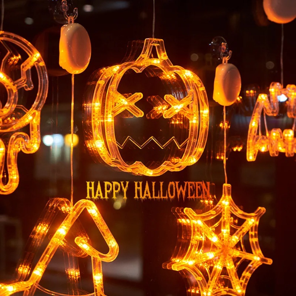 Halloween Pumpkin Decor Led - Luzes de LED para Halloween, Abóbora,