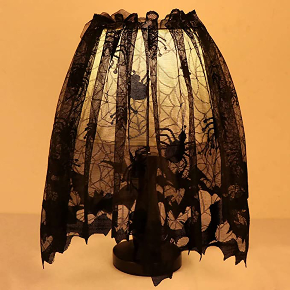 Spider Web Halloween Decoration - Decoração de Halloween em Renda Preta