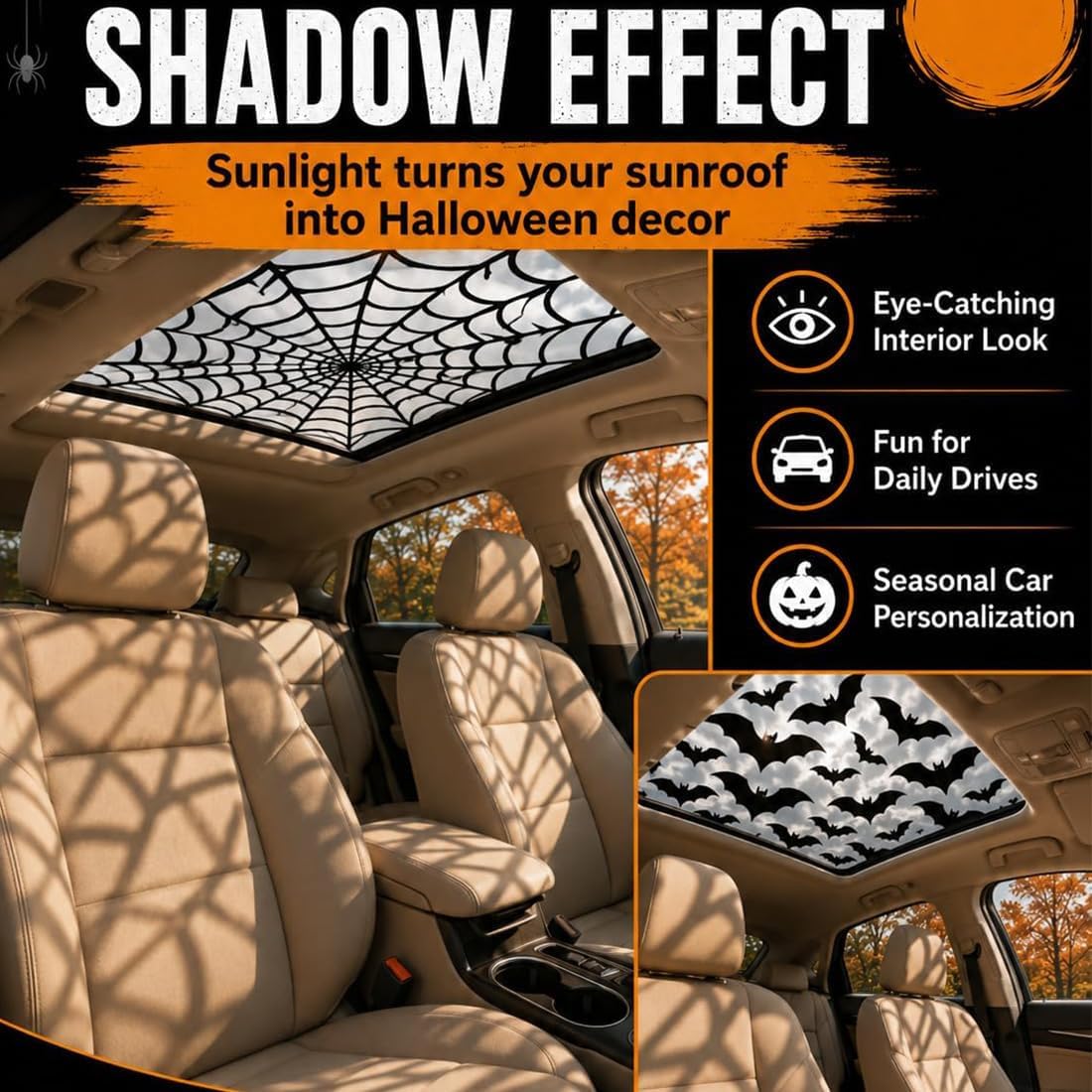 Adesivos para teto solar de ca - Spider Web Halloween Decoration avaliação e preço