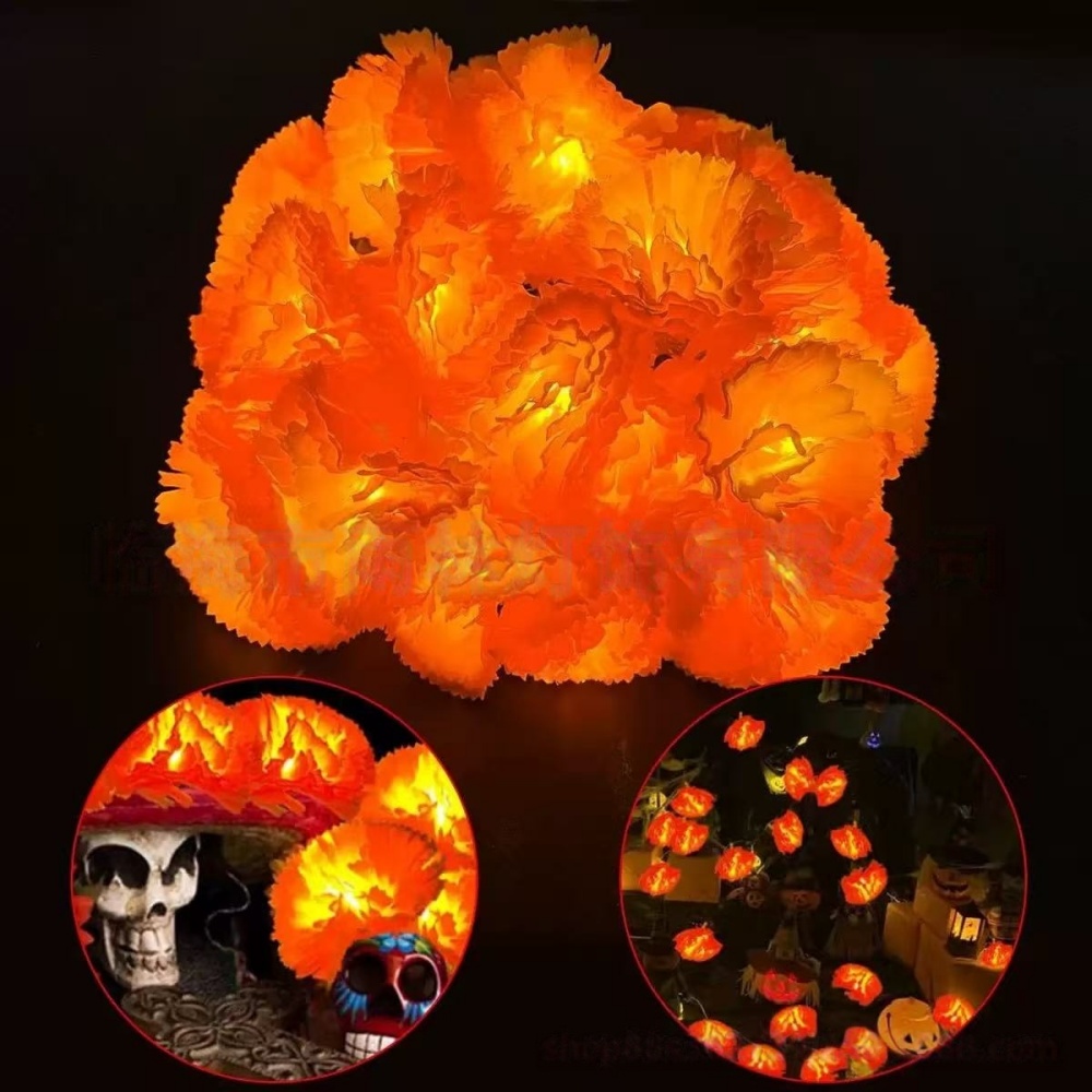 Luzes de Cordão LED em Forma d - Halloween Led String Lights Orange avaliação e preço