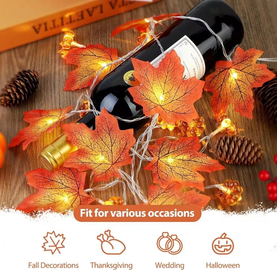 Luzes de Cordão de Abóbora e F - Halloween Led String Lights Orange avaliação e preço