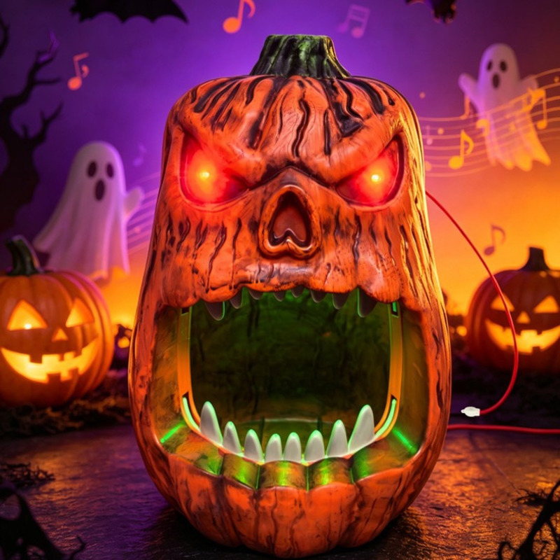 Lanterna de Abóbora LED de Hal - Halloween Pumpkin Decor Led avaliação e preço