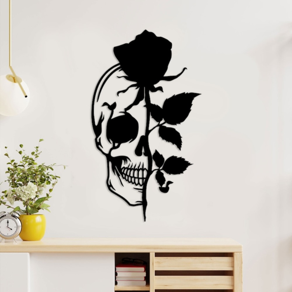 Arte de Parede em Metal com Ca - Halloween Skeleton Decoration avaliação e preço
