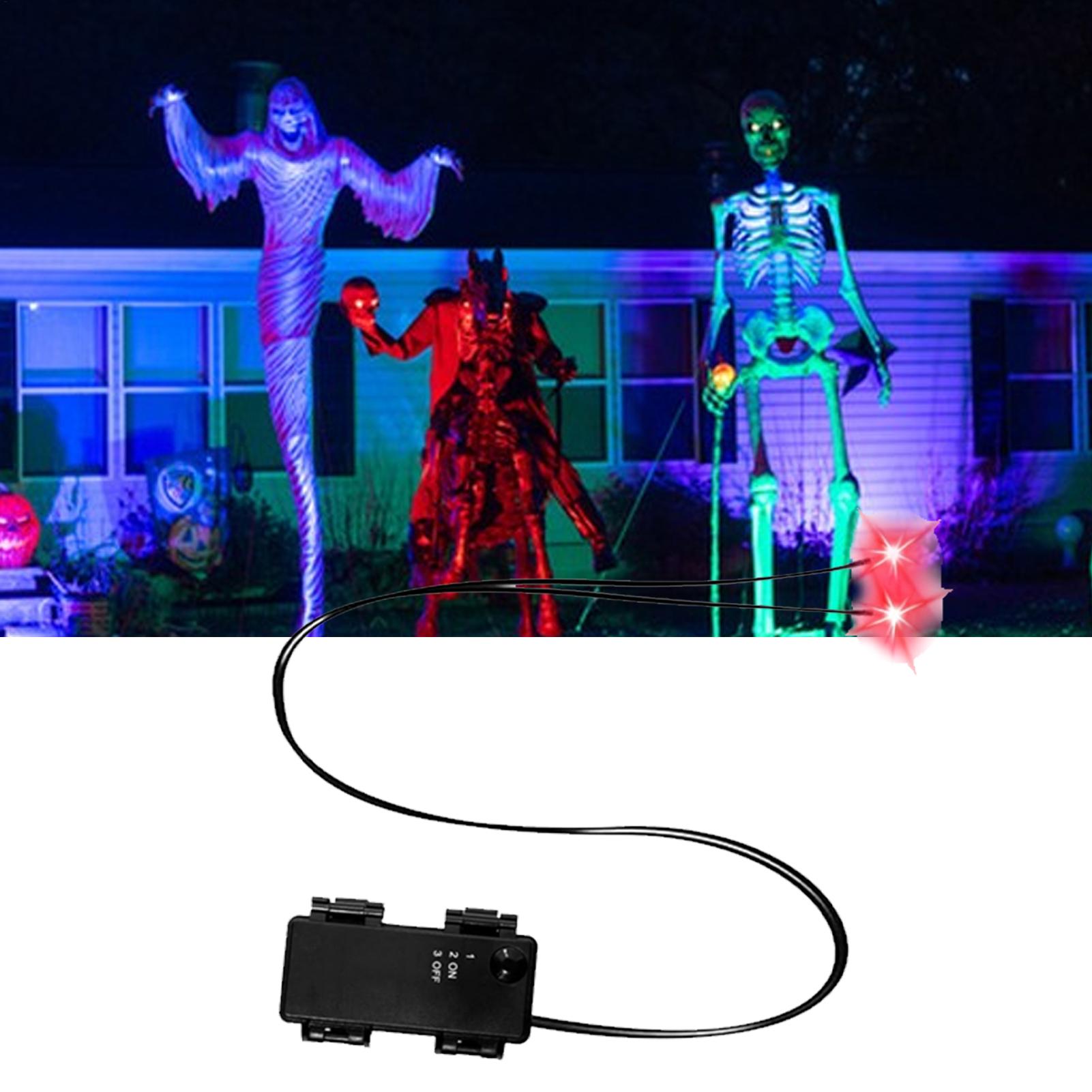 Olhos de Esqueleto LED Brilhan - Halloween Pumpkin Decor Led avaliação e preço