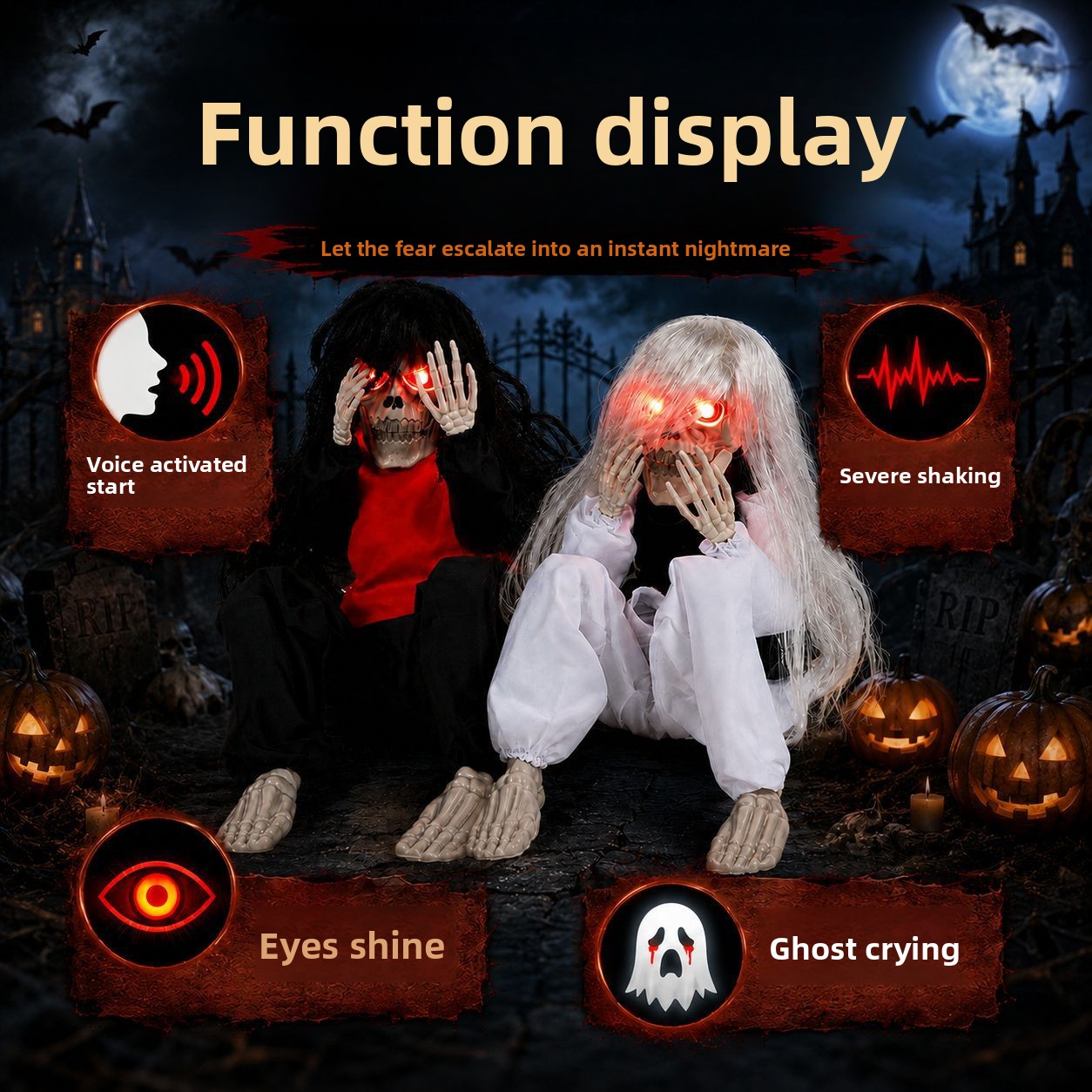 Enfeite de esqueleto para jard - Halloween Skeleton Decoration avaliação e preço