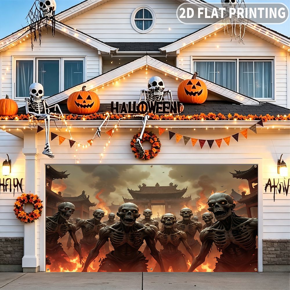 1 unidade de banner plano 2D p - Halloween Skeleton Decoration avaliação e preço