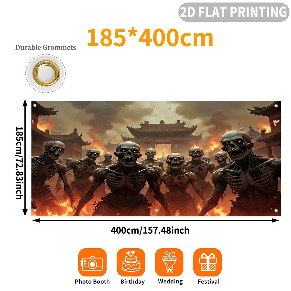 1 unidade de banner plano 2D p - Halloween Skeleton Decoration avaliação e preço