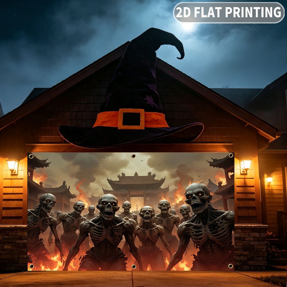 1 unidade de banner plano 2D p - Halloween Skeleton Decoration avaliação e preço