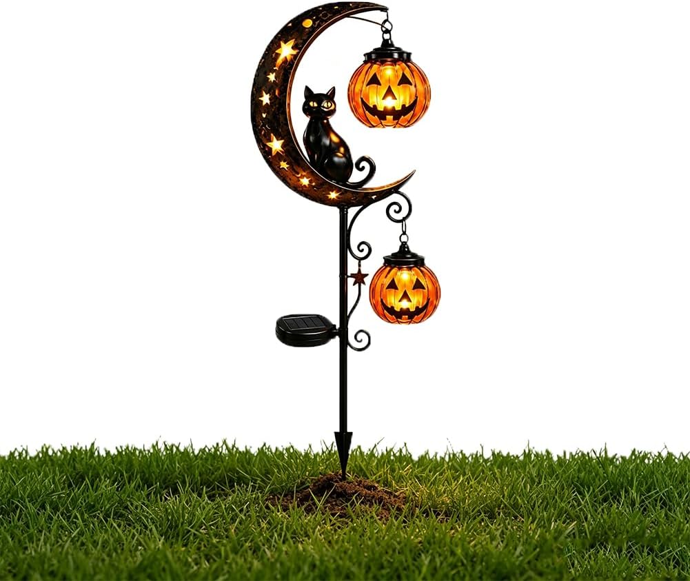 Luz de Estaca Solar para Jardi - Halloween Pumpkin Decor Led avaliação e preço